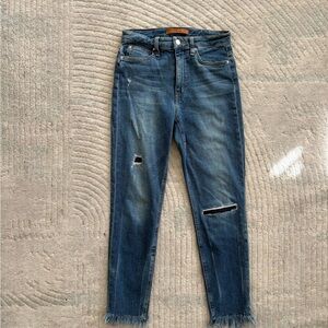 Joe's Jeans Distressed Ankle Jeans in Blue